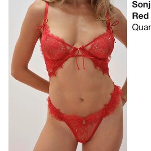 For Love & Lemons Sonja Set - Red Brand New!